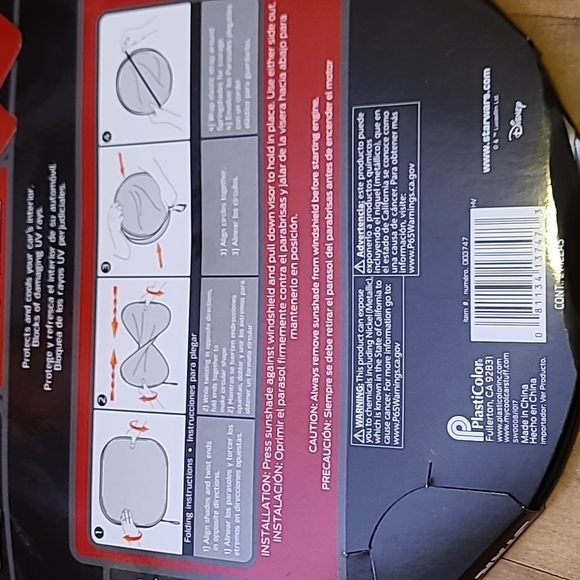 NIP Star Wars Auto Spring Shade Car Windshield Sun Shade Blocker - Picture 7 of 8
